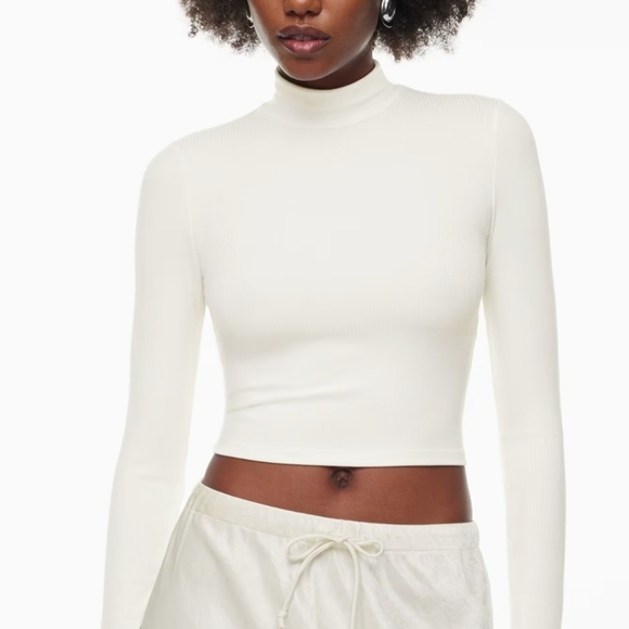 Aritzia Wilfred white crop knit top / M - Picture 1 of 6